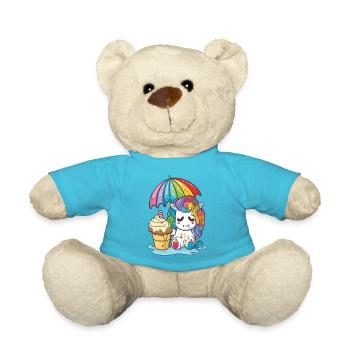 Unicorn dreams - rainbow colors to fall in love with - Teddy Bear - atoll blue - Front