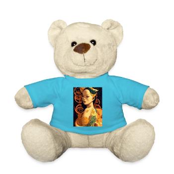 Narada - Mechanisch geometrischer Kunst Stil - Teddy - Atollblau - Vorne