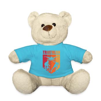 Triathlon Schwimmen Radfahren Laufen Sport - Teddy - Atollblau - Vorne