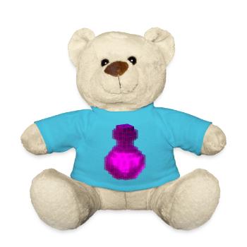 Pink Magic T Shirt Gothic Hexenwürfel Zaubertrankflasche - Teddy - Atollblau - Vorne