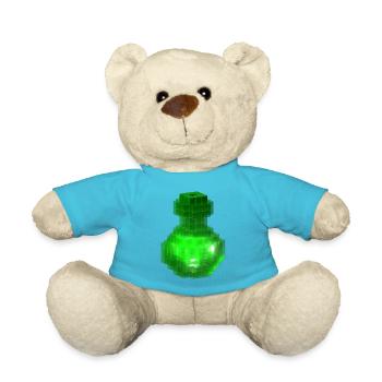 Gothic Metal Vegan Grün Halloween Zauberflasche - Teddy - Atollblau - Vorne