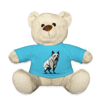 Geometric Bulldog - Teddy Bear - atoll blue - Front