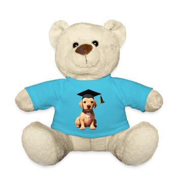Bachelor Labrador Graduation Study Dogs - Teddy Bear - atoll blue - Front