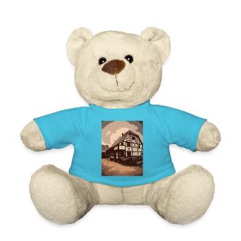 Elsässische Hauszeichnung - Teddy - Atollblau - Vorne
