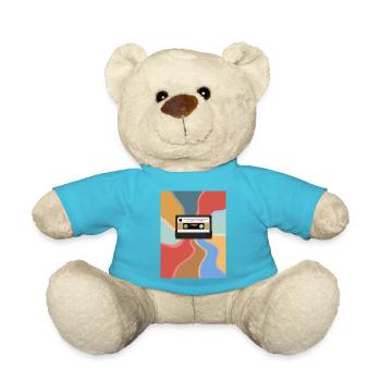 Retro cassette - Teddy Bear - atoll blue - Front