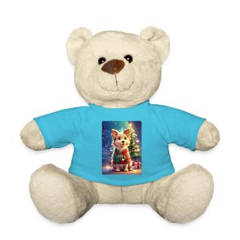 Modèle vierge de chien de Noël 1.1 - Nounours - bleu outremer - Devant