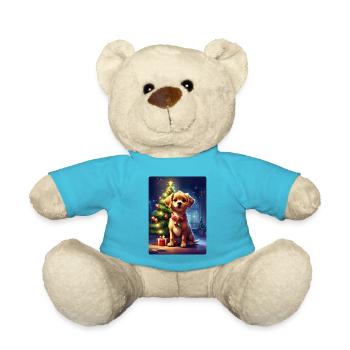 Modèle vierge de chien de Noël 1.10 - Nounours - bleu outremer - Devant