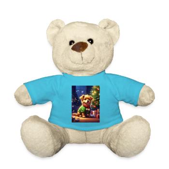 Modèle vierge de chien de Noël 1.16 - Nounours - bleu outremer - Devant
