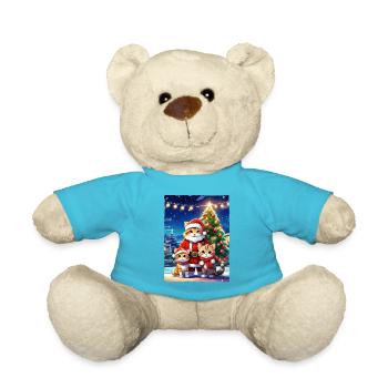 Christmas Cats Family 1.5 - Teddy Bear - atoll blue - Front