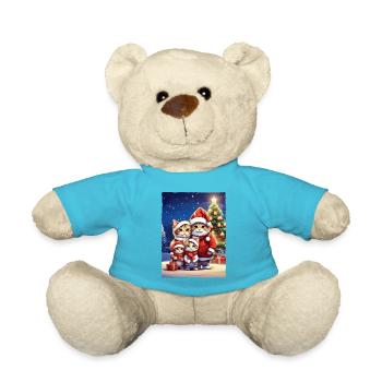 Christmas Cats Family 1.4 - Teddy Bear - atoll blue - Front