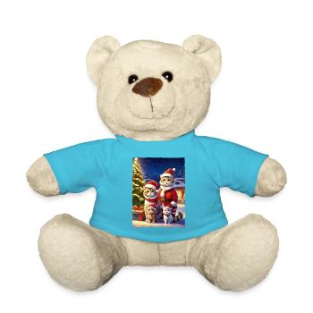 Christmas Cats Family 1.6 - Teddy Bear - atoll blue - Front