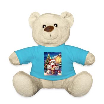Christmas Cats Family 1.3 - Teddy Bear - atoll blue - Front
