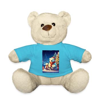 Christmas Polar Bear 1.5 - Teddy Bear - atoll blue - Front