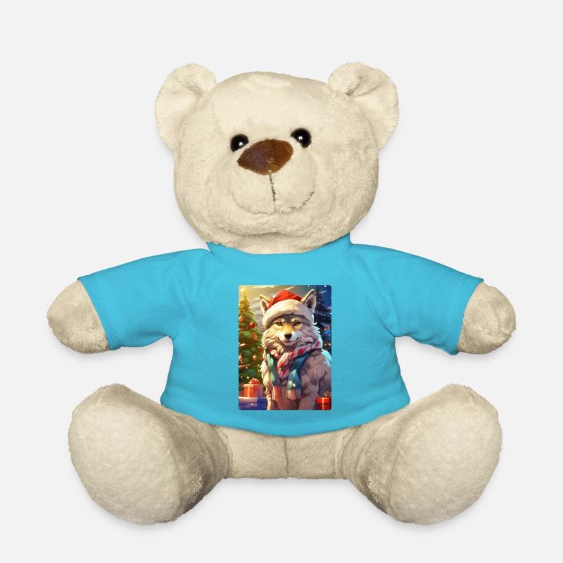 Christmas Wolf 1.5 - Teddy Bear - atoll blue