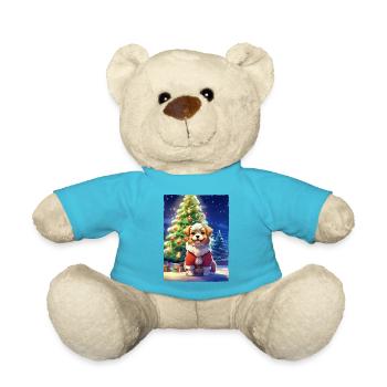 Christmas Dog 1.4 - Teddy Bear - atoll blue - Front