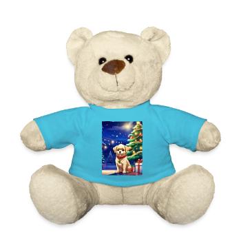 Christmas Dog 1.7 - Teddy Bear - atoll blue - Front