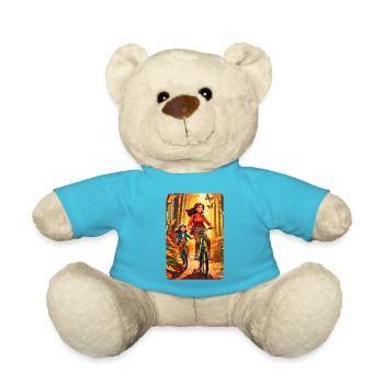 personalized design mother's gift - Teddy Bear - atoll blue - Front