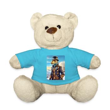 Steampunk Winterlandschaft Dino 1.5 - Teddy - Atollblau - Vorne