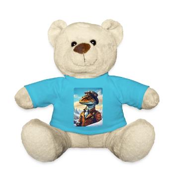 Steampunk Winterlandschaft Dino 1.9 - Teddy - Atollblau - Vorne