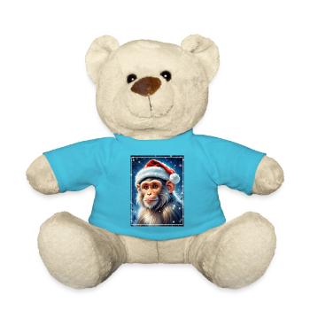 Winter Landscape Monkey 1.3 - Teddy Bear - atoll blue - Front