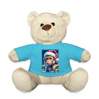 Winter Landscape Monkey 1.21 - Teddy Bear - atoll blue - Front