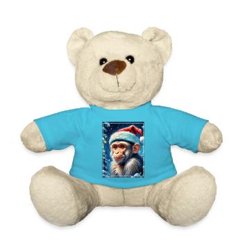 Winter Landscape Monkey 1.16 - Teddy Bear - atoll blue - Front