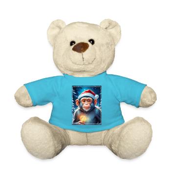 Winter Landscape Monkey 1.13 - Teddy Bear - atoll blue - Front