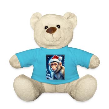 Winter Landscape Monkey 1.10 - Teddy Bear - atoll blue - Front