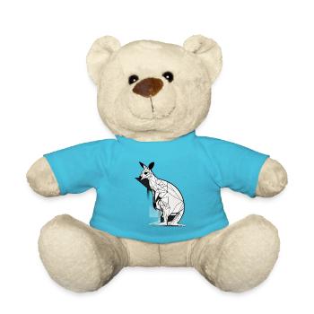 Kangaroo - Teddy Bear - atoll blue - Front