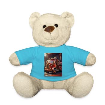 Steampunk Fire Truck 1.14 - Teddy Bear - atoll blue - Front