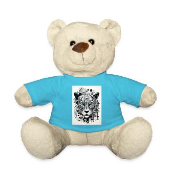 [MB] Geometrischer Tigerroboter - Teddy - Atollblau - Vorne