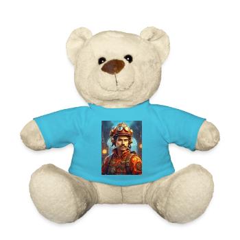 Homme pompier steampunk 1.32 - Nounours - bleu outremer - Devant