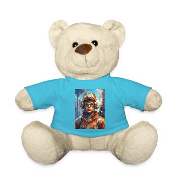 Homme pompier steampunk 1.26 - Nounours - bleu outremer - Devant