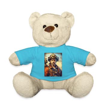 Homme pompier steampunk 1.38 - Nounours - bleu outremer - Devant