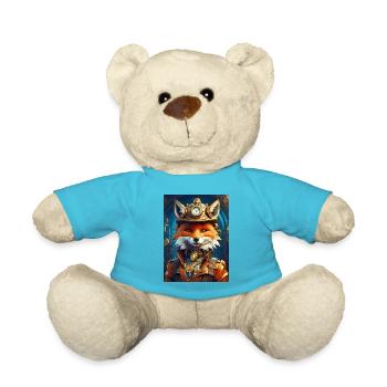 Steampunk Firefighter Fox 1.16 - Teddy Bear - atoll blue - Front