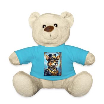 Steampunk Dog 1.19 - Teddy Bear - atoll blue - Front