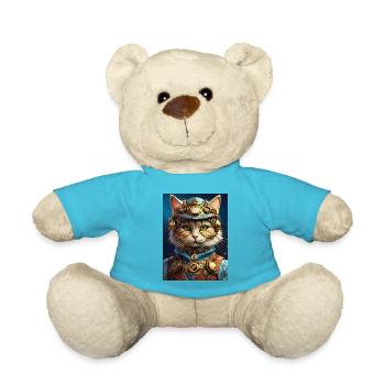 Steampunk Cat 1.10 - Teddy Bear - atoll blue - Front