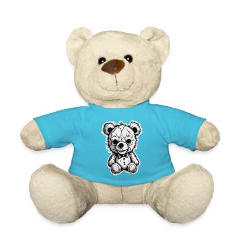 Teddybär / Kuscheltier / Stofftier / Geschenkidee - Teddy - Atollblau - Vorne