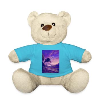 Kubistische Strand-Salzwasserzeichnung - Teddy - Atollblau - Vorne