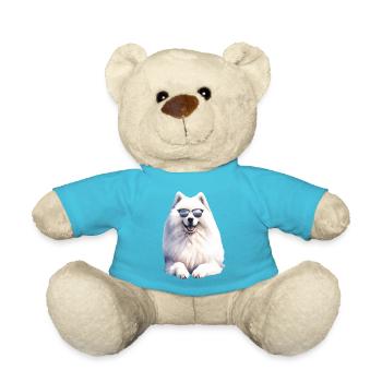 Samoyed Dog Gifts Cute Samoyed Dog Graphic - Teddy Bear - atoll blue - Front