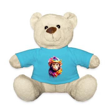 Monkey Monkey V1 24 20 - Teddy Bear - atoll blue - Front