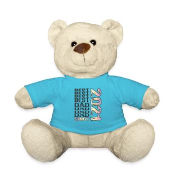 Bester Papa der Welt seit 2021 Vatertag - Teddy - Atollblau - Vorne