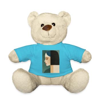 Poster Minimalist Portrait 2 - Teddy Bear - atoll blue - Front
