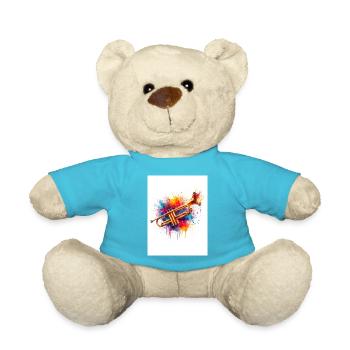 Aquarell-Trompete - Teddy - Atollblau - Vorne
