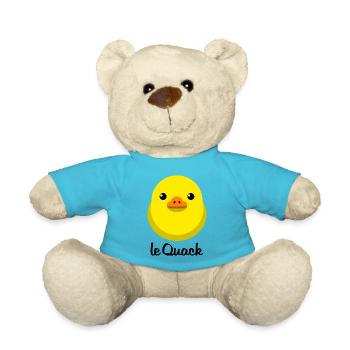 Küken Gelb le Quack für helle Untergründe - Teddy - Atollblau - Vorne