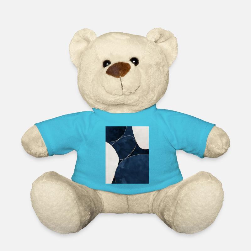 Green Abstract 16 - Teddy Bear - atoll blue