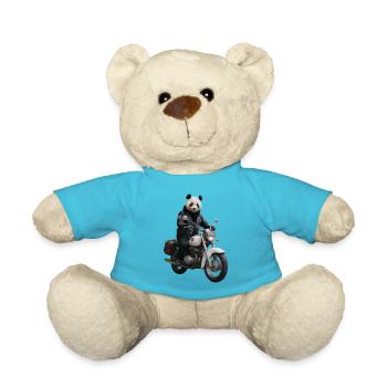 Biker Panda - Teddy - Atollblau - Vorne