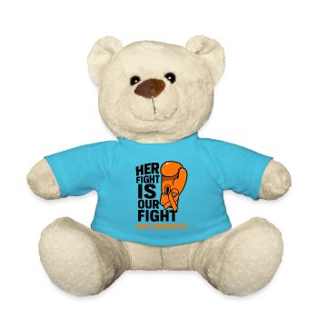 Her Fight Is Our Fight CRPS Support - Teddy Bear - atoll blue - Front