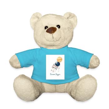 Astronaut Design – Dream Bigger Space Design! - Teddy Bear - atoll blue - Front