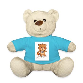 Adorable Travel Bear: Capture the Journey Motiv! - Teddy - Atollblau - Vorne